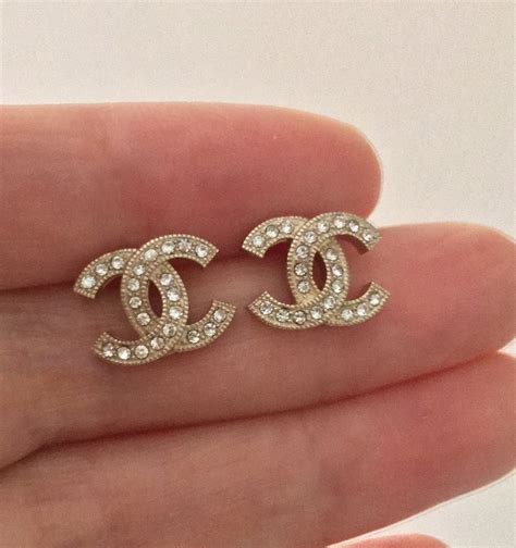 resale chanel stud earrings|authentic Chanel stud earrings.